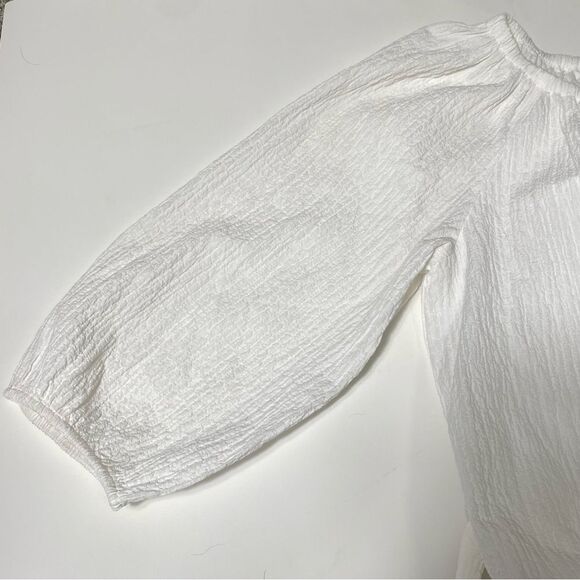 Elizabeth & James White Muslin Belted Mini Dress Women's Size Medium - Picture 4 of 15